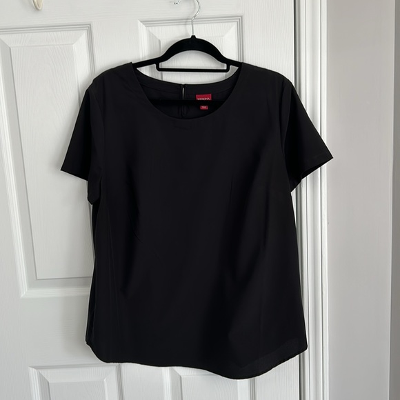 Black S/S Merona XXL top keyhole and button at back neck. excellent condition. - Picture 3 of 6